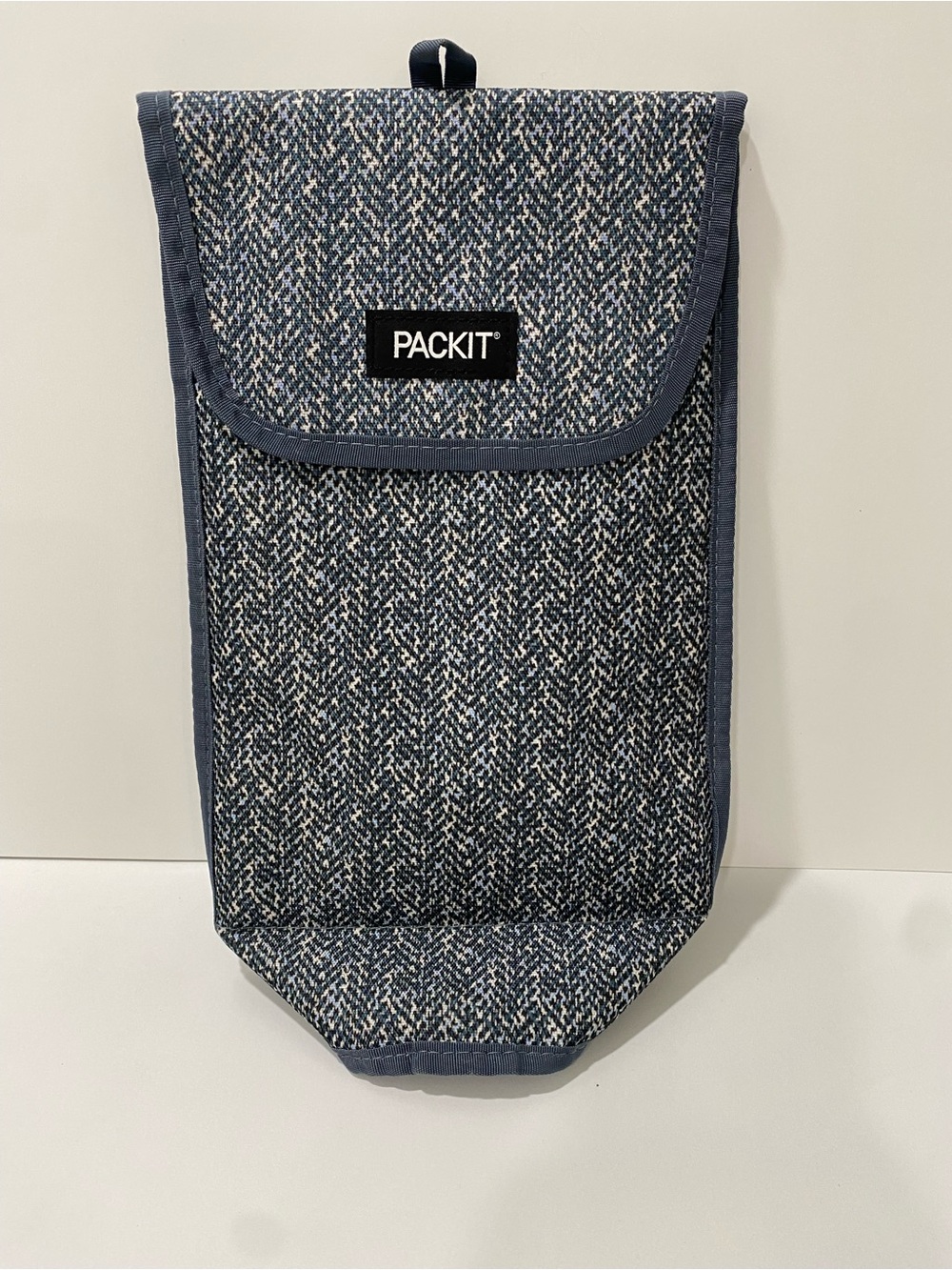 PackIt Freezable Wine Bag, Knit Herringbone Pattern